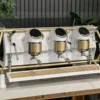 SanRemoCafeRacer3GroupWhite_FullGoldAccentsEspressoCoffeeeMachine1858PrincesHighwayClaytonCoffeeMachineWarehouseIMG_4672 San Remo Cafe Racer 3 Group Espresso Machine White & Gold - Used